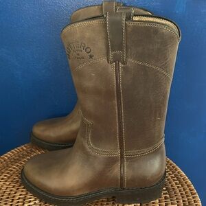 Unisex BUTTERO Italian Made Brown Leather Pull On Boots Sz 37 W 6.5 Men 5